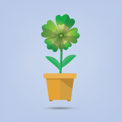 flowerpot in flat design