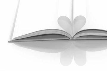 Heart book background.
