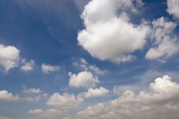 Fototapeta na wymiar Clear blue sky with white cloud