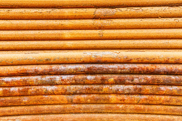 Rusty metal tube background texture
