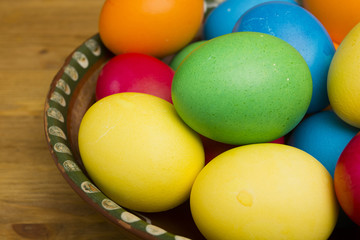 Obraz na płótnie Canvas Easter eggs of different colors