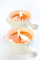 Obraz na płótnie Canvas Hot massage candle.