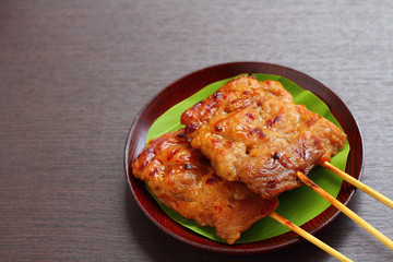 Roasted pork is Thai food style.