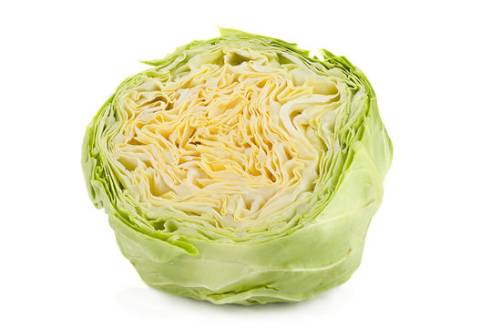 Cabbage part isolated on white