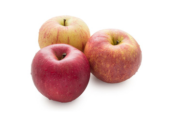 fresh apple on white background with clipping path