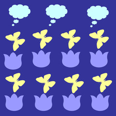 Butterflies on Flowers