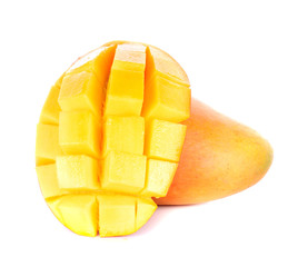 Mangoes on white background