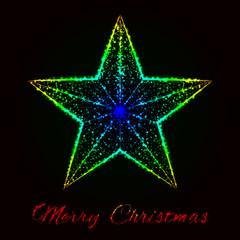 Obraz premium Merry Christmas of lights