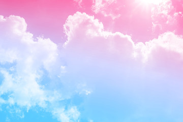 sun and cloud background with a pastel colored

