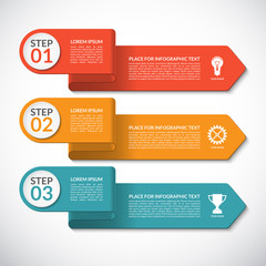 Infographic template. Vector banner with 3 options