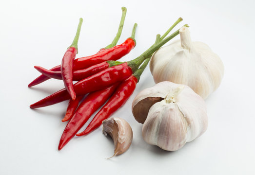 Fresh garlic and chilli