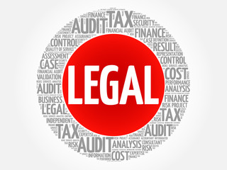 LEGAL word cloud, business concept