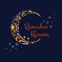 Happy Ramadan Kareem, greeting background vector illustration