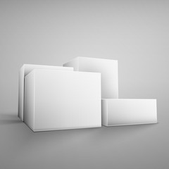 Cardboard white boxes