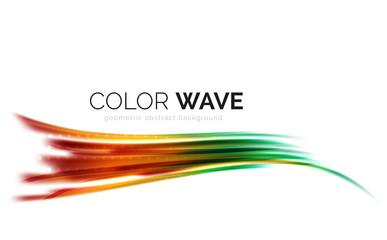 Abstract color wave design element