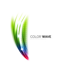 Blurred vector wave design elements