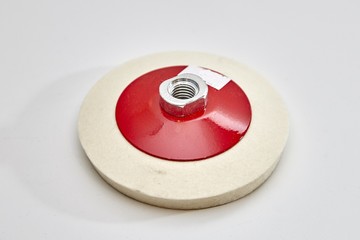 Polishing wheels on white background