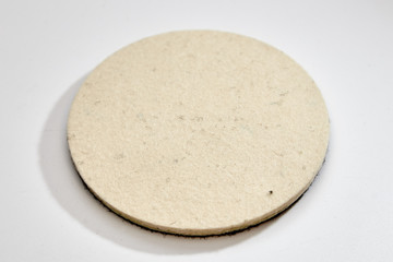 Polishing wheels on white background