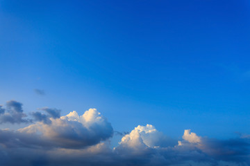 clouds on clear blue sky