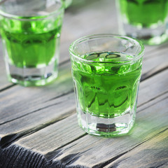 Green sweet healthy cocktai with terragonl