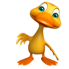 Fototapeta na wymiar Duck funny cartoon character