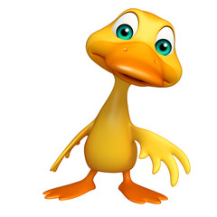 Duck funny cartoon character