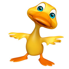 Duck funny cartoon character