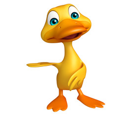 Fototapeta na wymiar Duck funny cartoon character