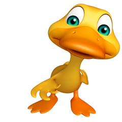 Duck funny cartoon character