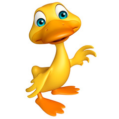 Duck funny cartoon character