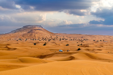 Fototapeta na wymiar Desert safari in Dubai, United Arab Emirates