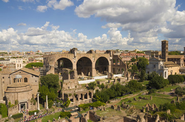 Fototapeta na wymiar best sights of Rome Coliseum Pantheon forum