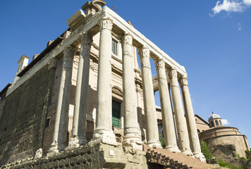 Fototapeta na wymiar best sights of Rome Coliseum Pantheon forum