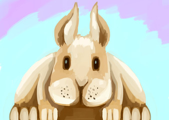 illustration digital painting rabbit
