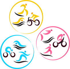 Icons for triathlon  and other spot events
