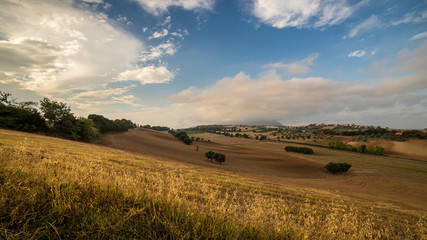 Sunset in the italian countryside