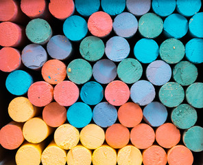 vintage color chalk closeup texture and background