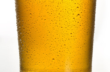 beer background glass with dew on surface