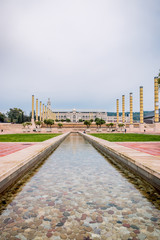 Dans le Parc de Stade Olympique de Montjuic