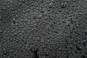 water drops on black board texture