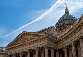 Obraz premium Kazan Cathedral -Cathedral of the Kazan Icon of the Mother of God-. Saint Petersburg, Russia