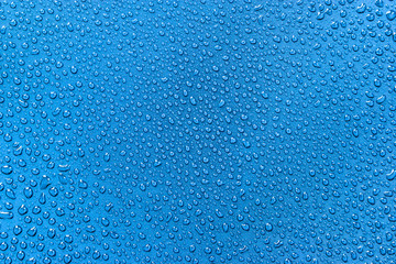 Blue water drops texture