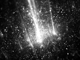 Plasma explosion in deep space with particles intensity map