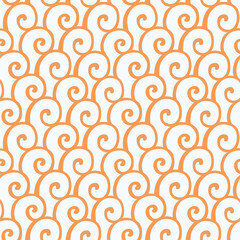 Seamless pattern with doodle ornament