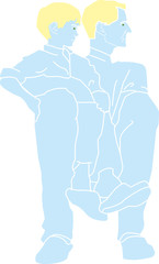 father with son on lap