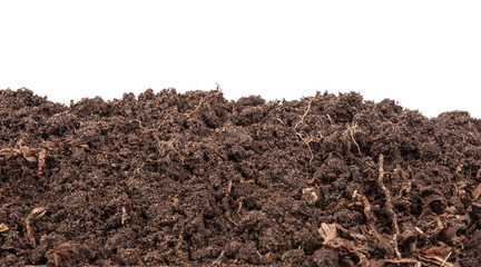 Soils for plants. isolated on white background