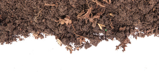 Soils for plants. isolated on white background