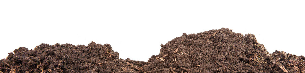 Soils for plants. isolated on white background
