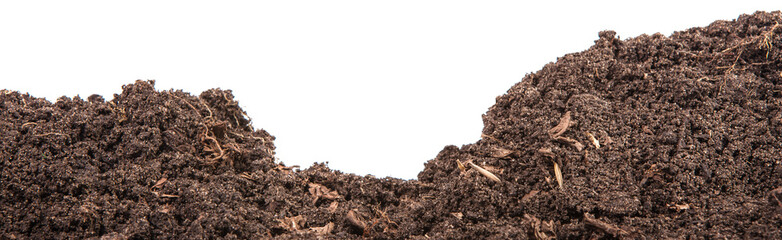Soils for plants. isolated on white background