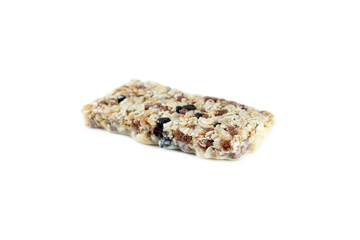 Granola bar isolated on a white background